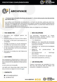 Fiche prestation "Archivage" - Agrandir l'image, fenêtre modale