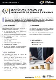 Fiche prestation "Chômage : calcul des indemnités de retour à l'emploi" - Agrandir l'image, fenêtre modale